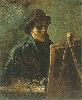 Vincent Van Gogh. Self-Portrait with Dark Felt Hat at the Easel.