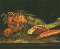 Vincent Van Gogh. Still Life with Apples, Meat and a Roll.