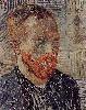 Vincent Van Gogh. Self-Portrait with a Japanese Print.
