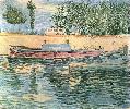 Vincent Van Gogh. The Banks of the Seine with Boats.