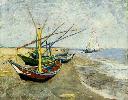 Vincent Van Gogh. Fishing Boats on the Beach at Saintes-Maries.