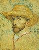 Vincent Van Gogh. Self-Portrait with Straw Hat.