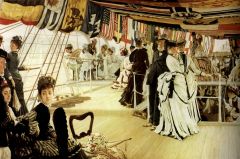 Джеймс Тиссо. Бал на корабле. ок. 1874. Холст, масло,  84.1 x 129.5. Галерея Тэйт, Лондон